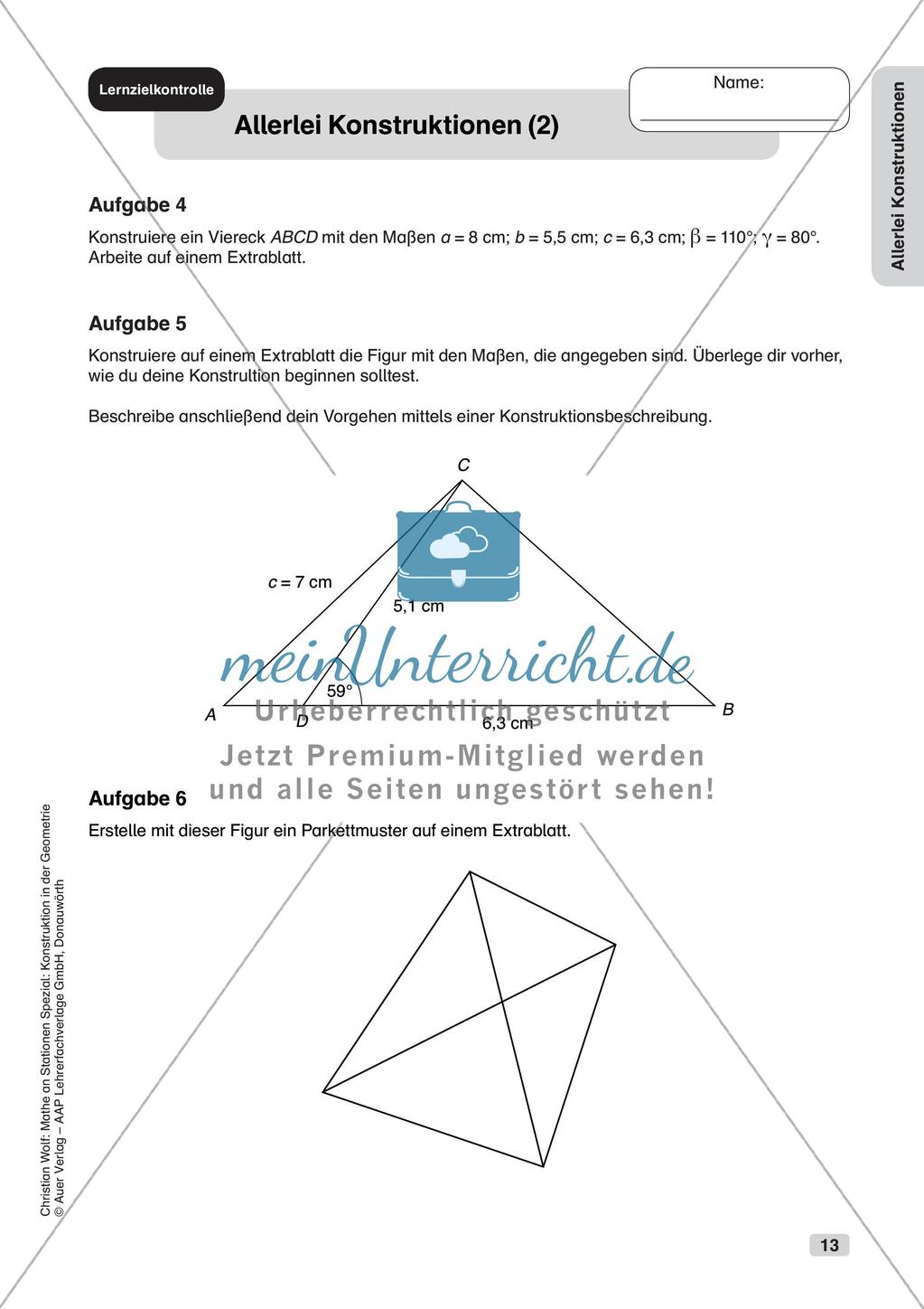 Geometrie an Stationen: Konstruktionen Preview 15