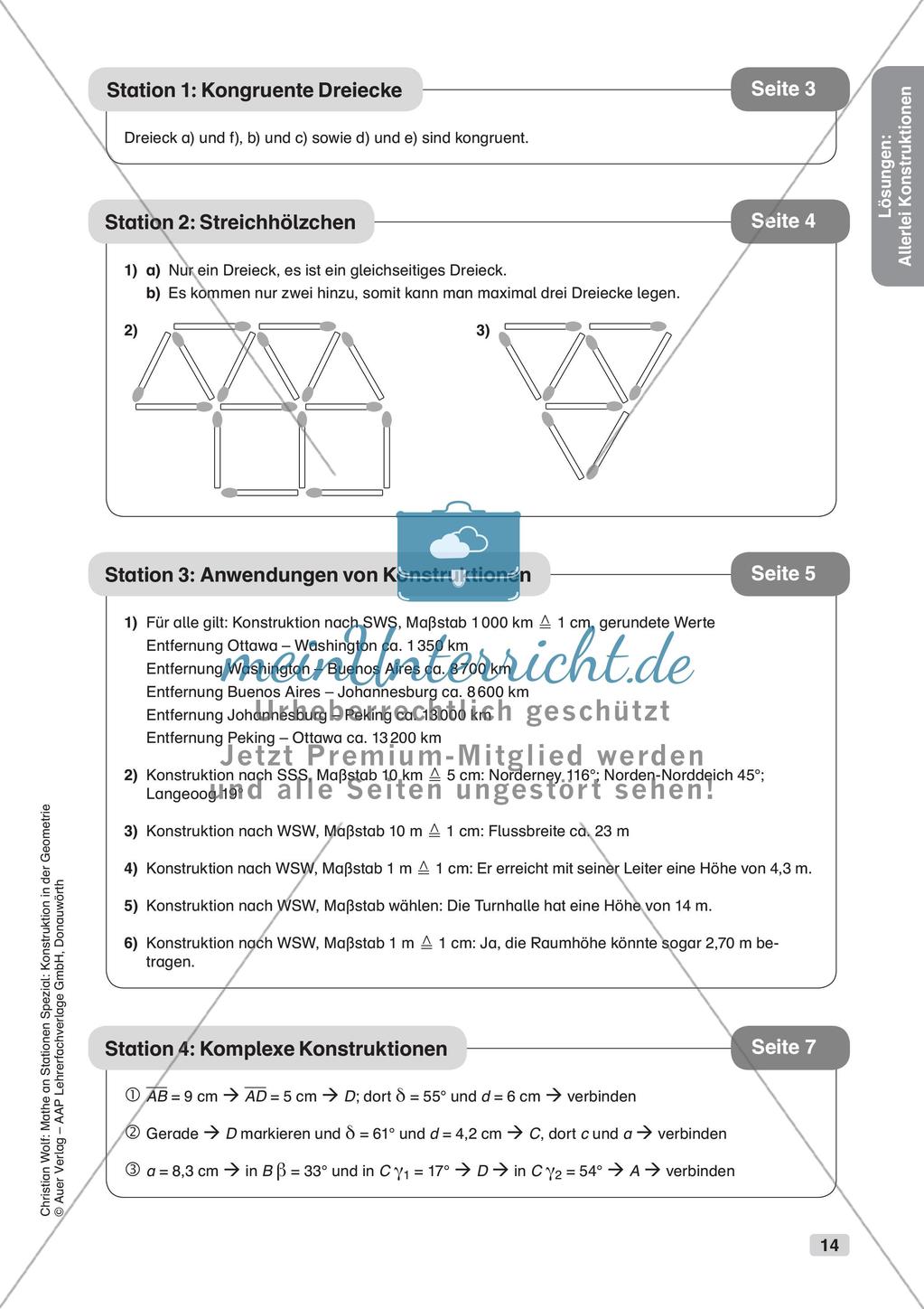 Geometrie an Stationen: Konstruktionen Preview 16
