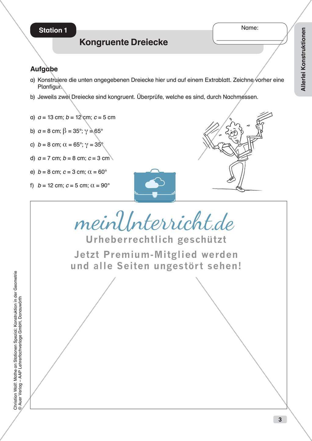 Geometrie an Stationen: Konstruktionen Preview 5
