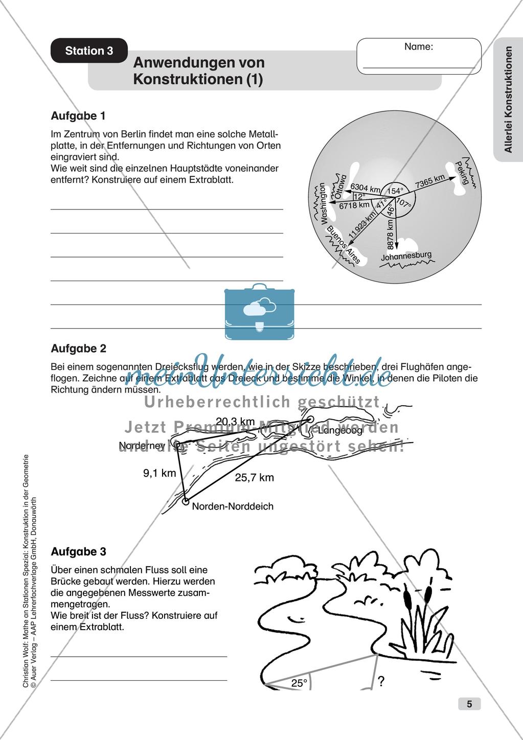 Geometrie an Stationen: Konstruktionen Preview 7