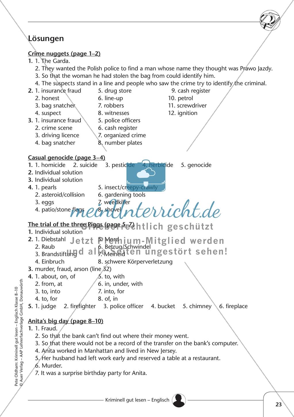 Text- und Leseübungen zu Krimis - Klasse 9 Preview 25