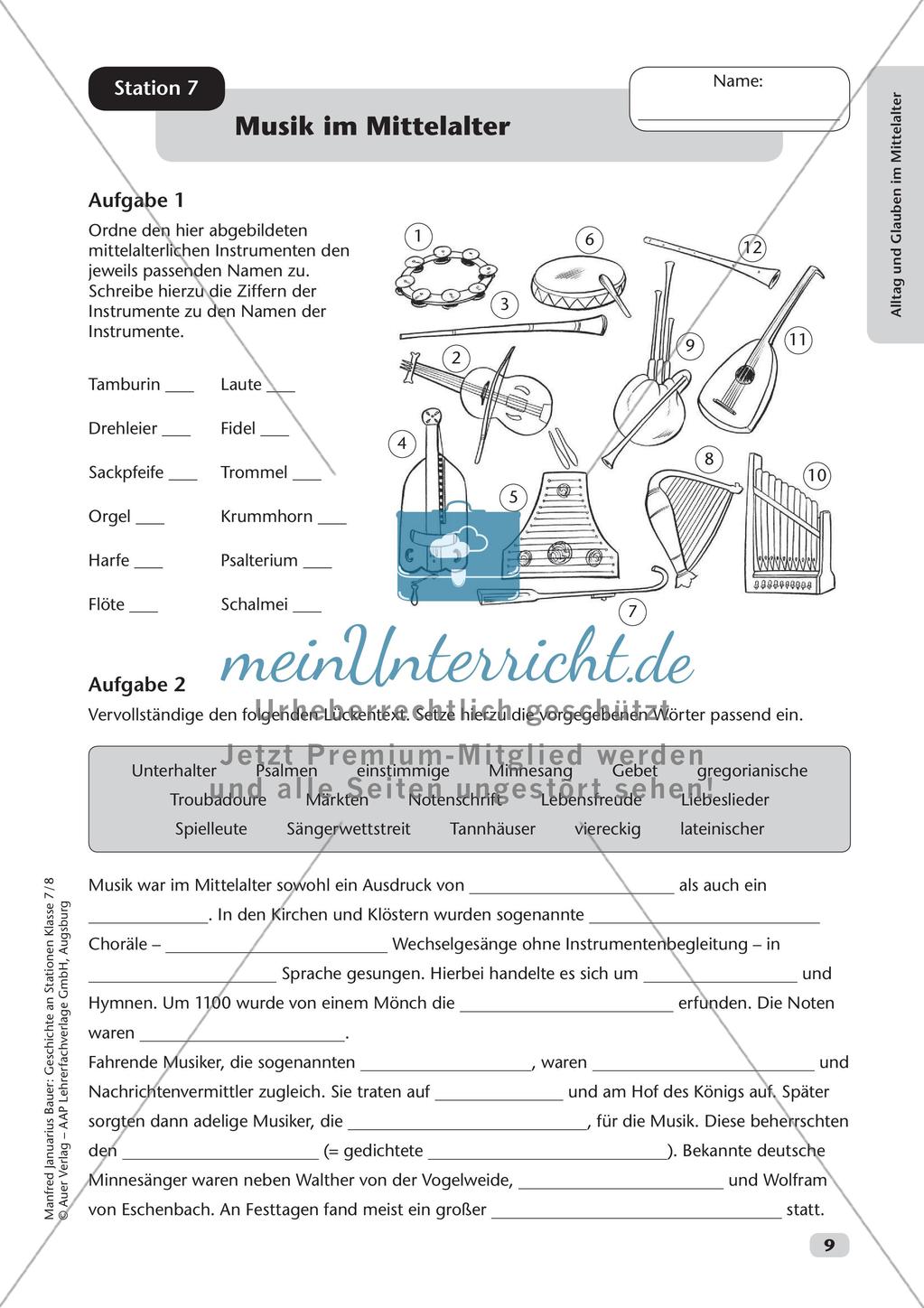 Stationenarbeit: Alltag und Glauben im Mittelalter Preview 11