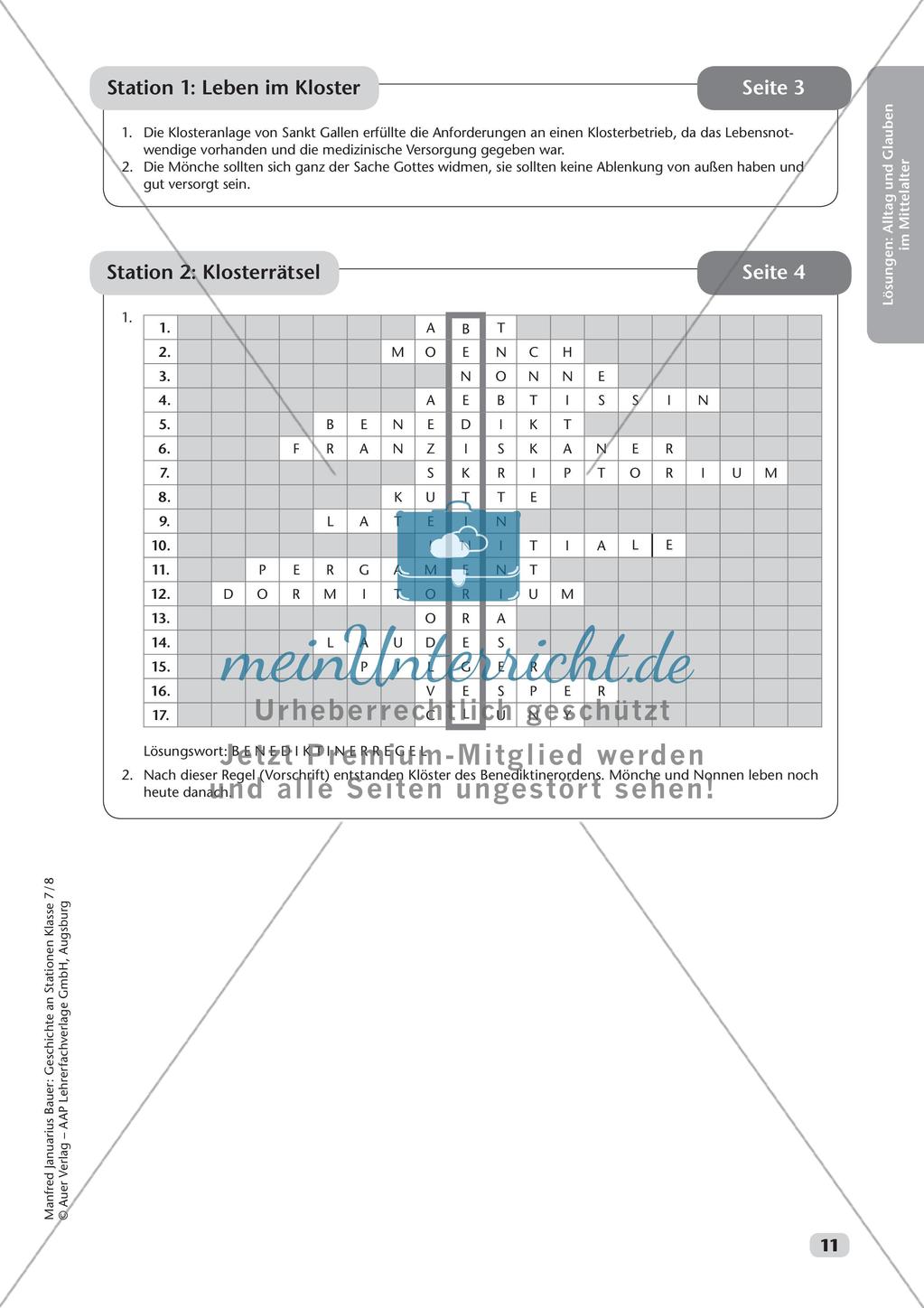 Stationenarbeit: Alltag und Glauben im Mittelalter Preview 13