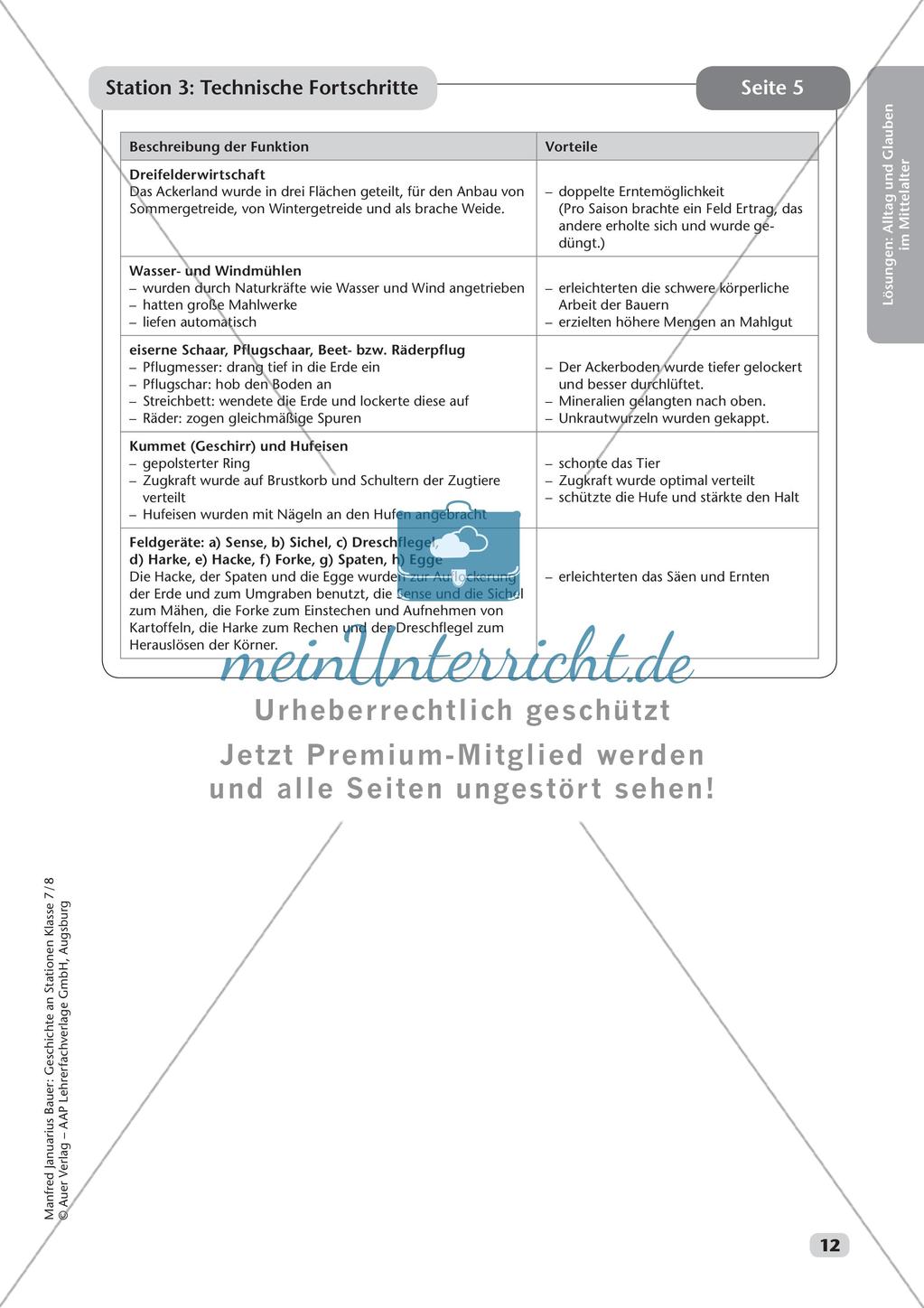 Stationenarbeit: Alltag und Glauben im Mittelalter Preview 14