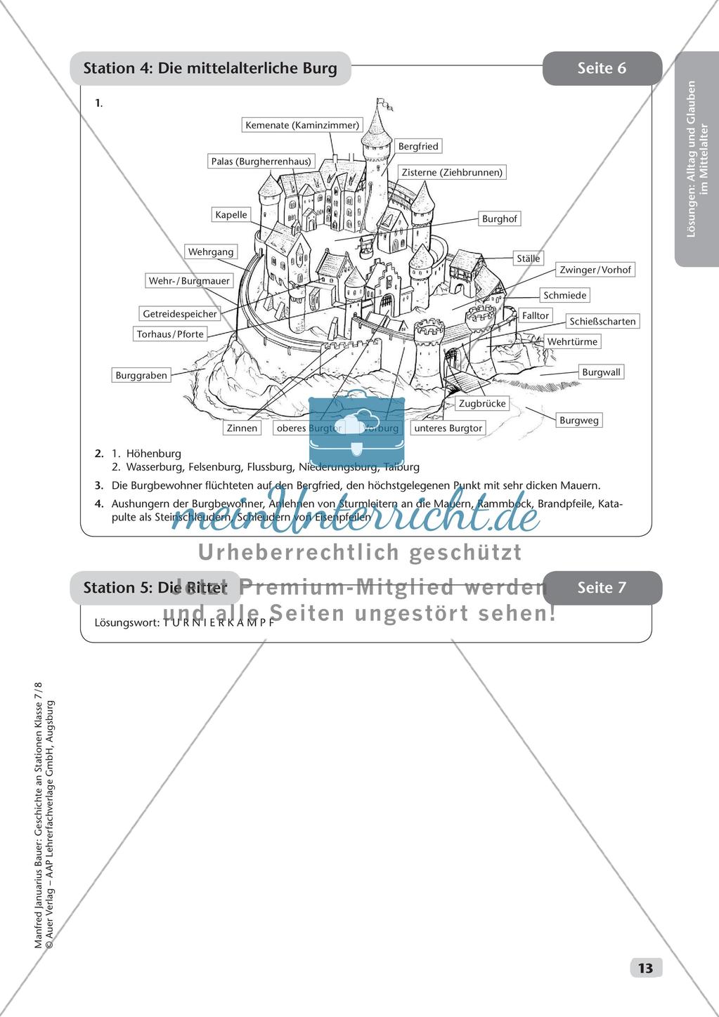 Stationenarbeit: Alltag und Glauben im Mittelalter Preview 15