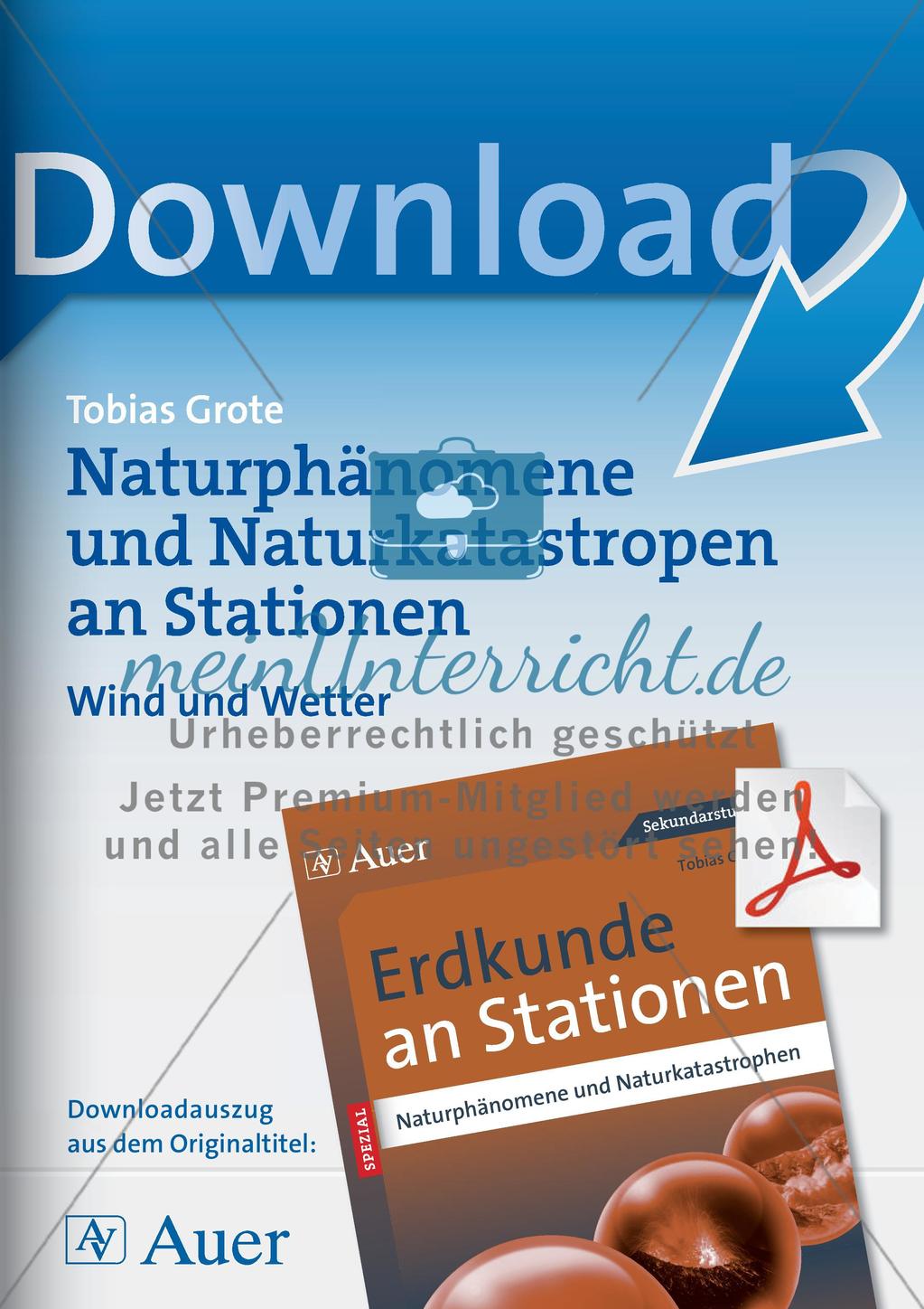 Naturphänomene und Naturkatastrophen an Stationen: Wind und Wetter Preview 1