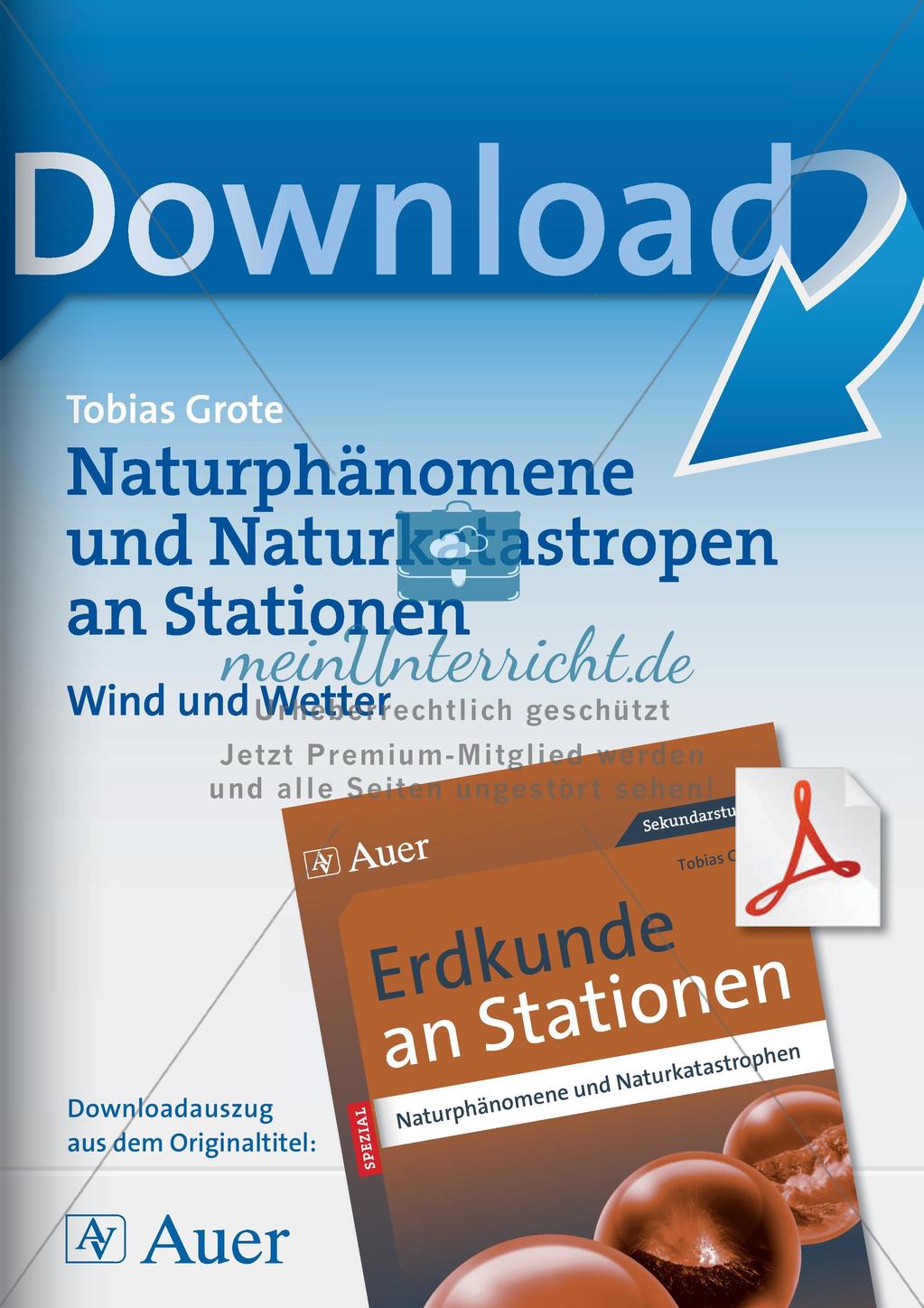 Naturphänomene und Naturkatastrophen an Stationen: Wind und Wetter Preview 1