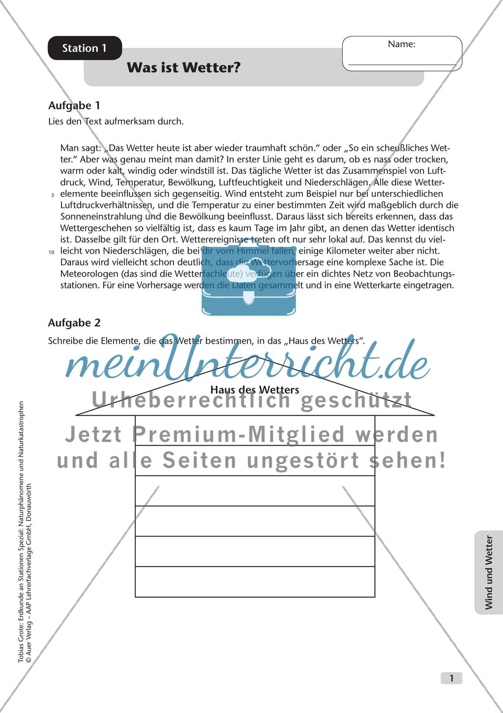 Naturphänomene und Naturkatastrophen an Stationen: Wind und Wetter Preview 3