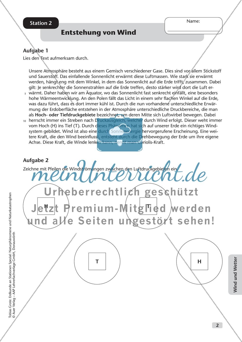 Naturphänomene und Naturkatastrophen an Stationen: Wind und Wetter Preview 4