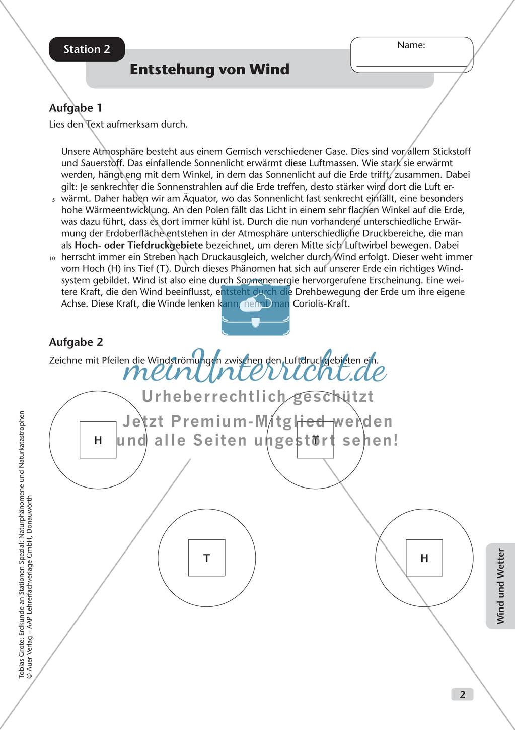 Naturphänomene und Naturkatastrophen an Stationen: Wind und Wetter Preview 4