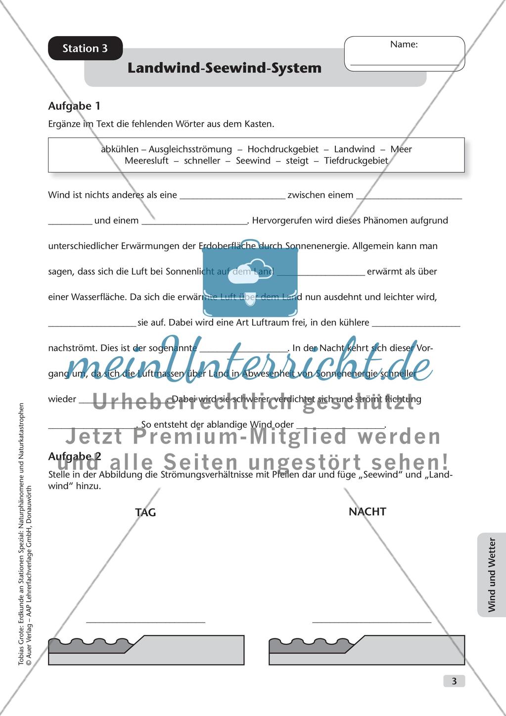 Naturphänomene und Naturkatastrophen an Stationen: Wind und Wetter Preview 5