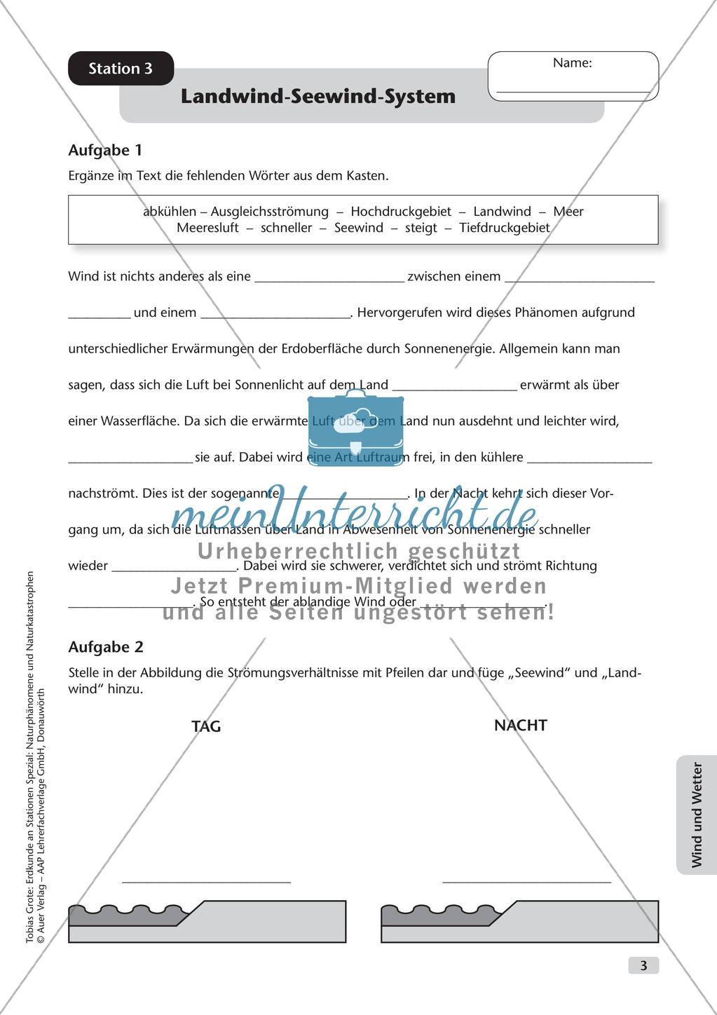 Naturphänomene und Naturkatastrophen an Stationen: Wind und Wetter Preview 5