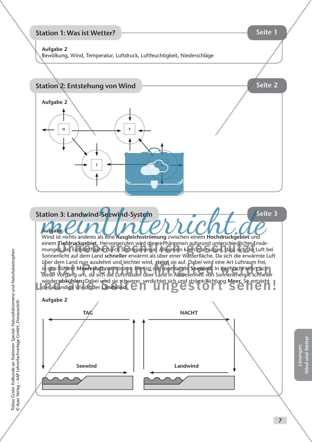 Naturphänomene und Naturkatastrophen an Stationen: Wind und Wetter Preview 9