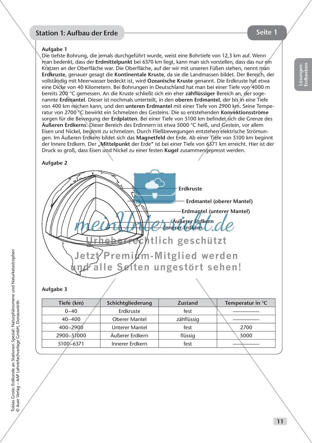 Naturphänomene und Naturkatastrophen an Stationen: Erdbeben Preview 13