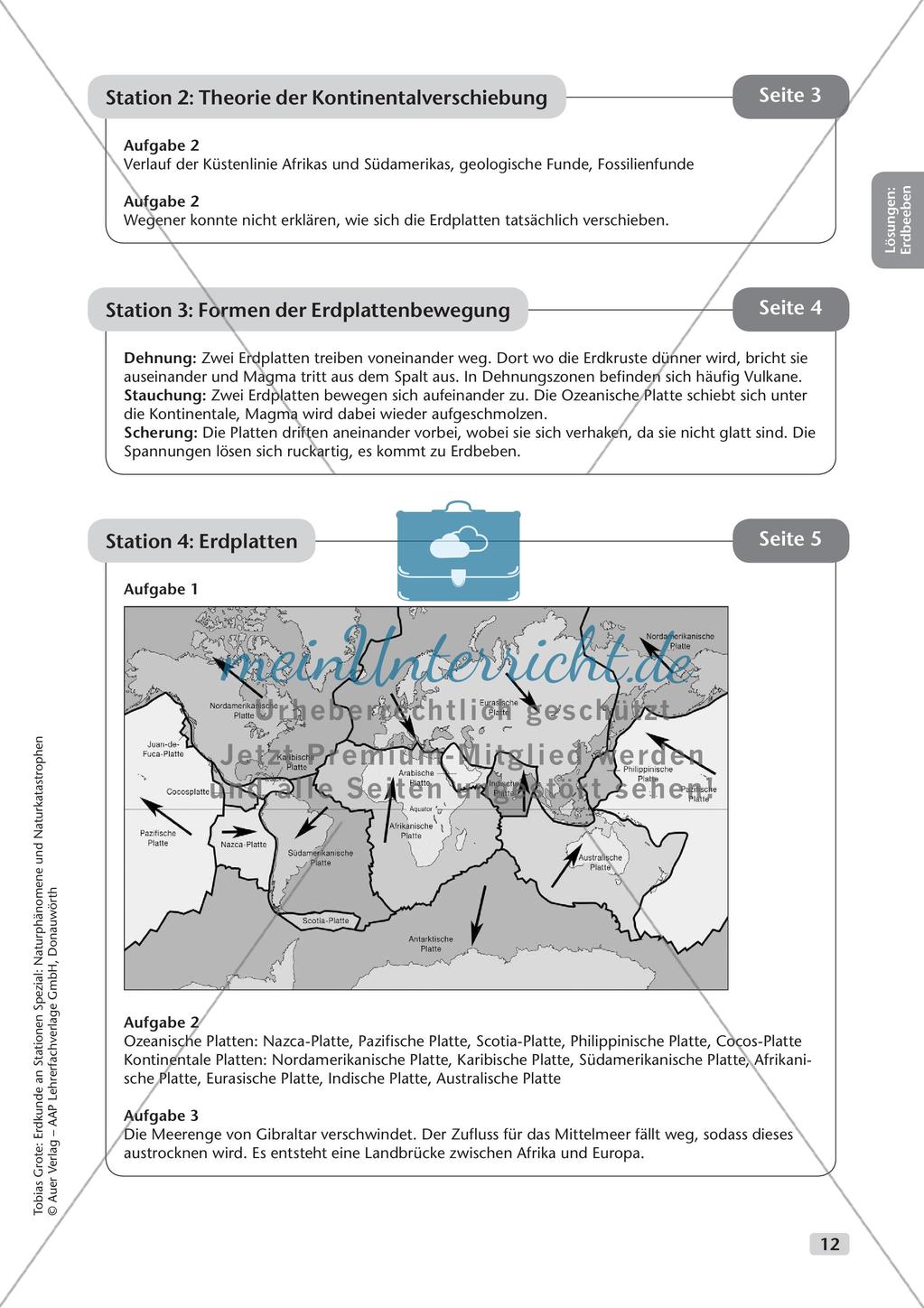 Naturphänomene und Naturkatastrophen an Stationen: Erdbeben Preview 14