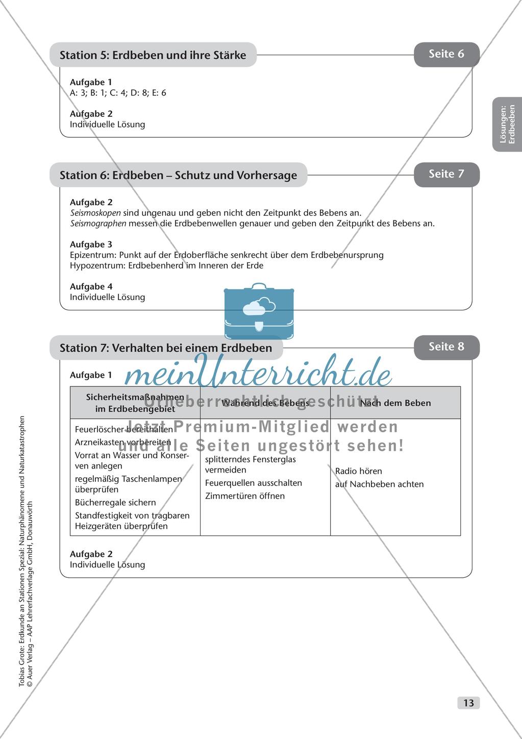 Naturphänomene und Naturkatastrophen an Stationen: Erdbeben Preview 15