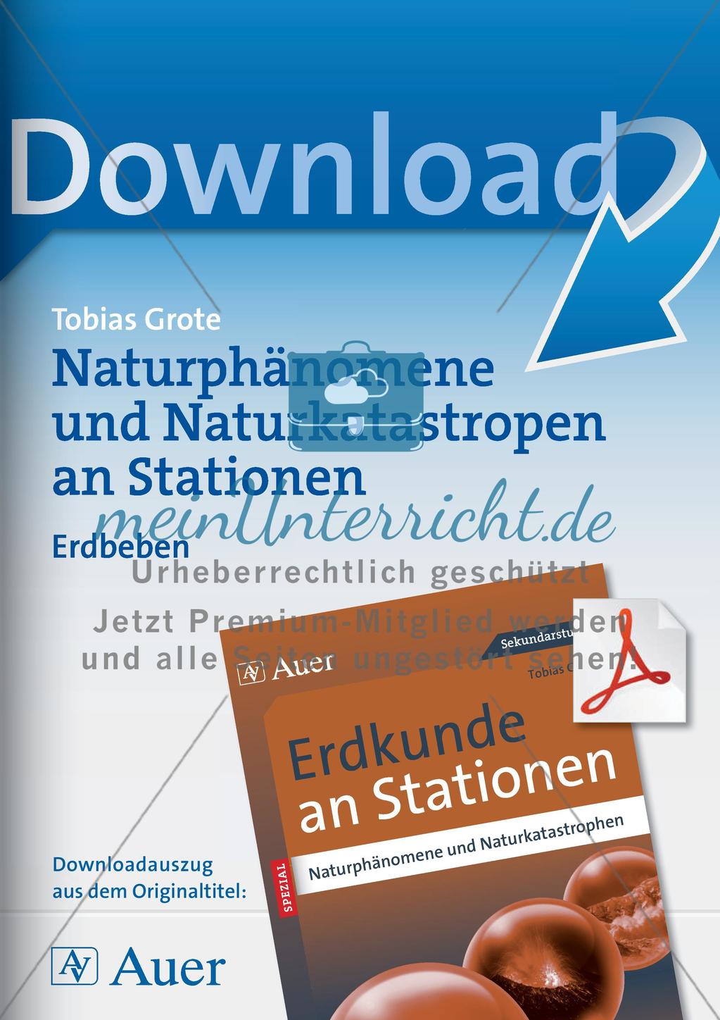 Naturphänomene und Naturkatastrophen an Stationen: Erdbeben Preview 1