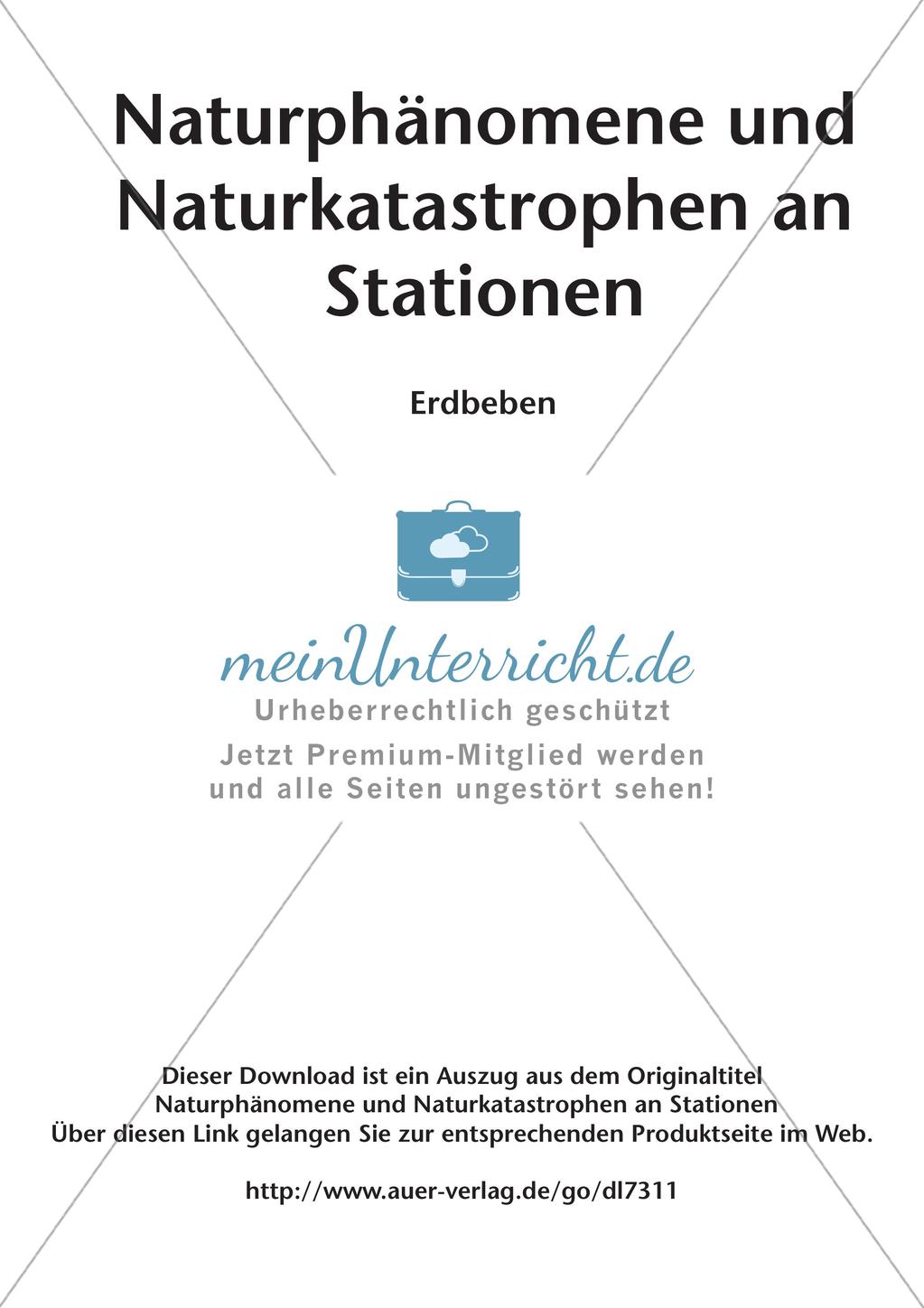 Naturphänomene und Naturkatastrophen an Stationen: Erdbeben Preview 2