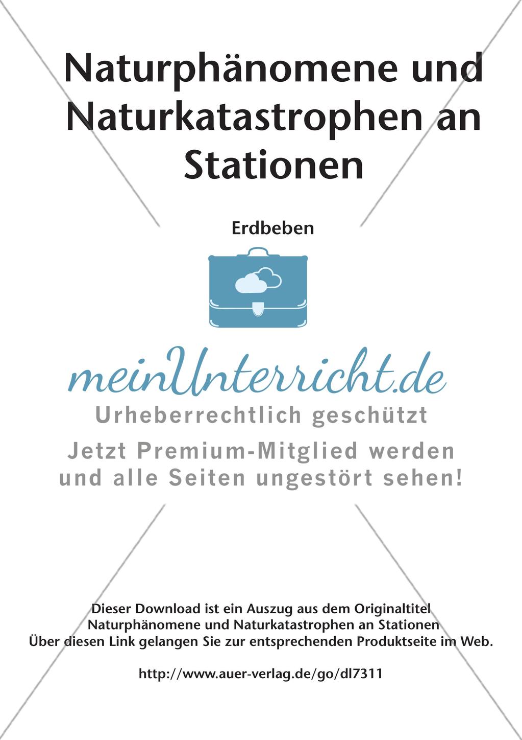 Naturphänomene und Naturkatastrophen an Stationen: Erdbeben Preview 2