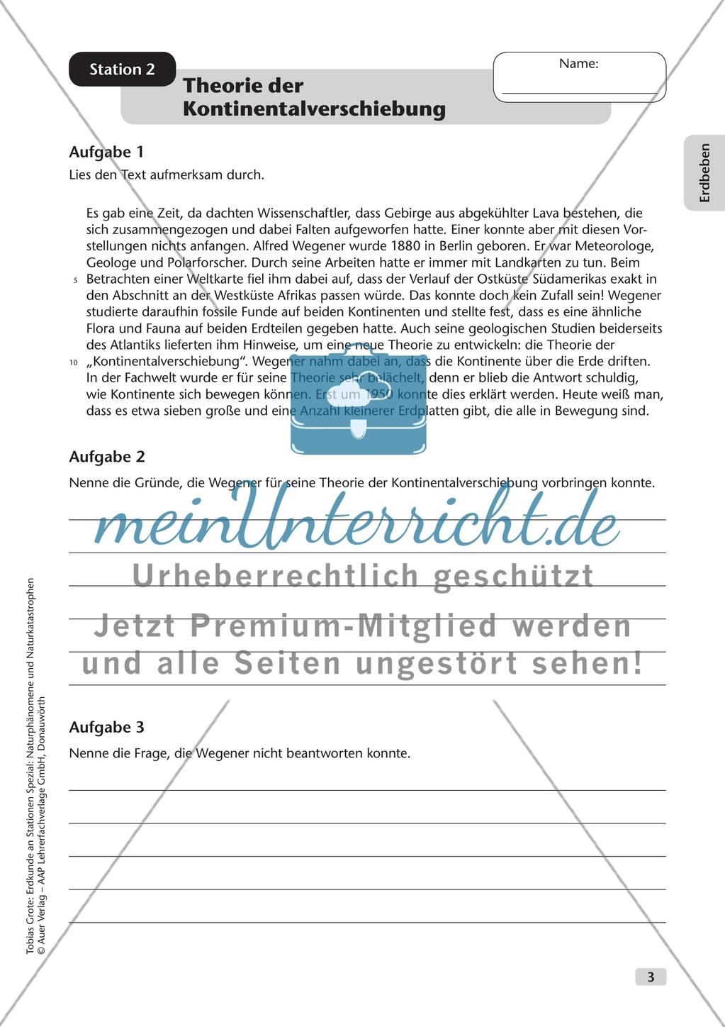 Naturphänomene und Naturkatastrophen an Stationen: Erdbeben Preview 5