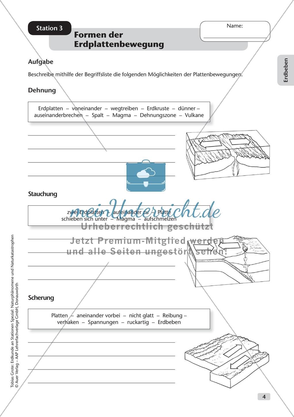 Naturphänomene und Naturkatastrophen an Stationen: Erdbeben Preview 6