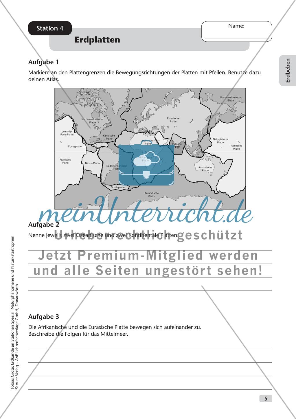 Naturphänomene und Naturkatastrophen an Stationen: Erdbeben Preview 7