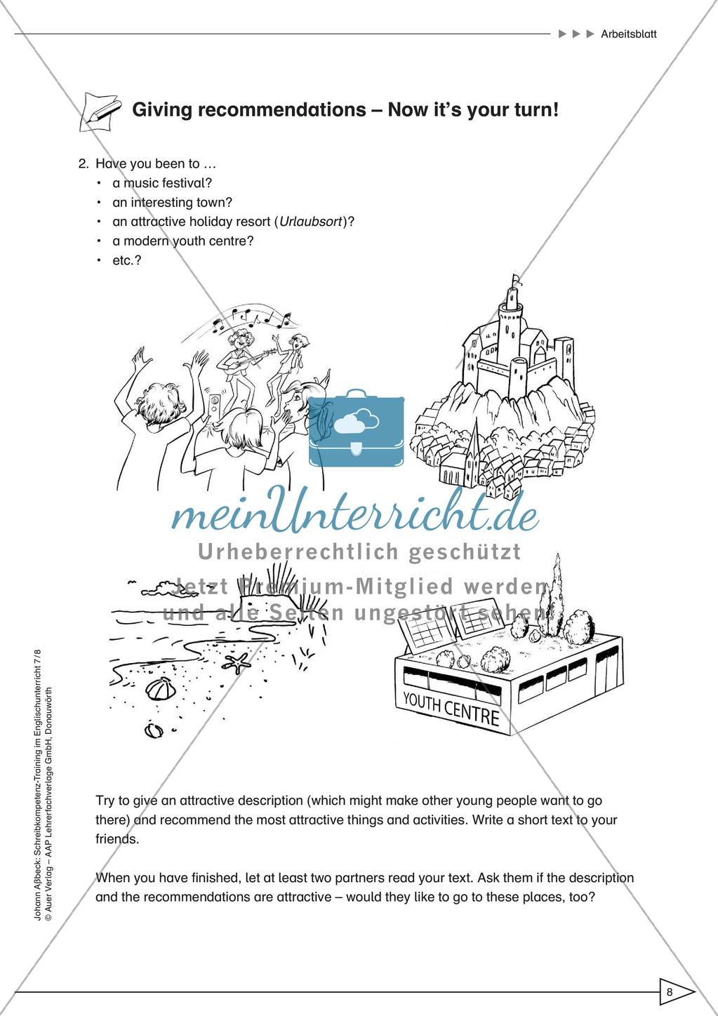Schreibkompetenz-Training: Writing recommendations Preview 10