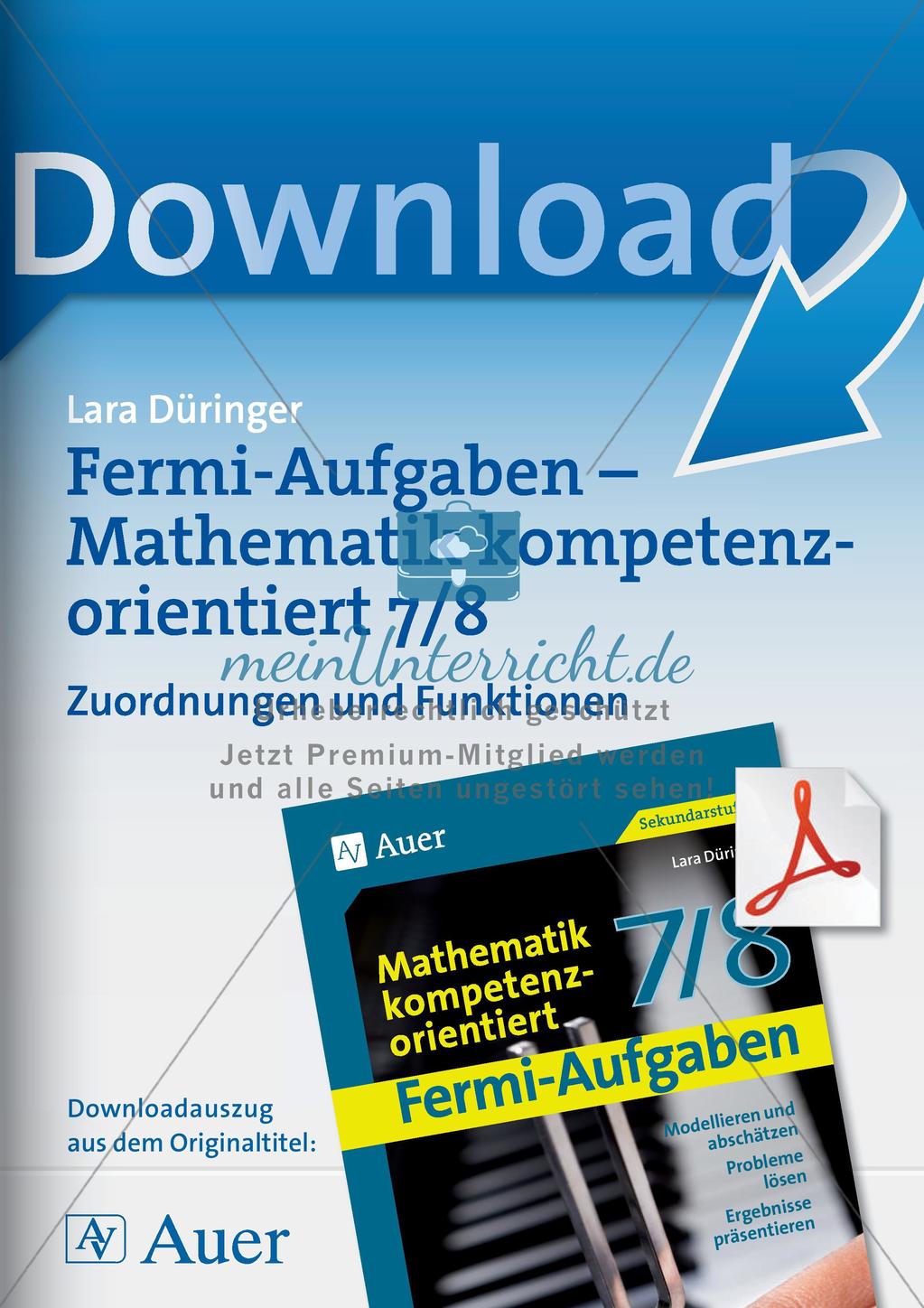Fermi-Aufgaben - Zuordnungen und Funktionen Preview 1