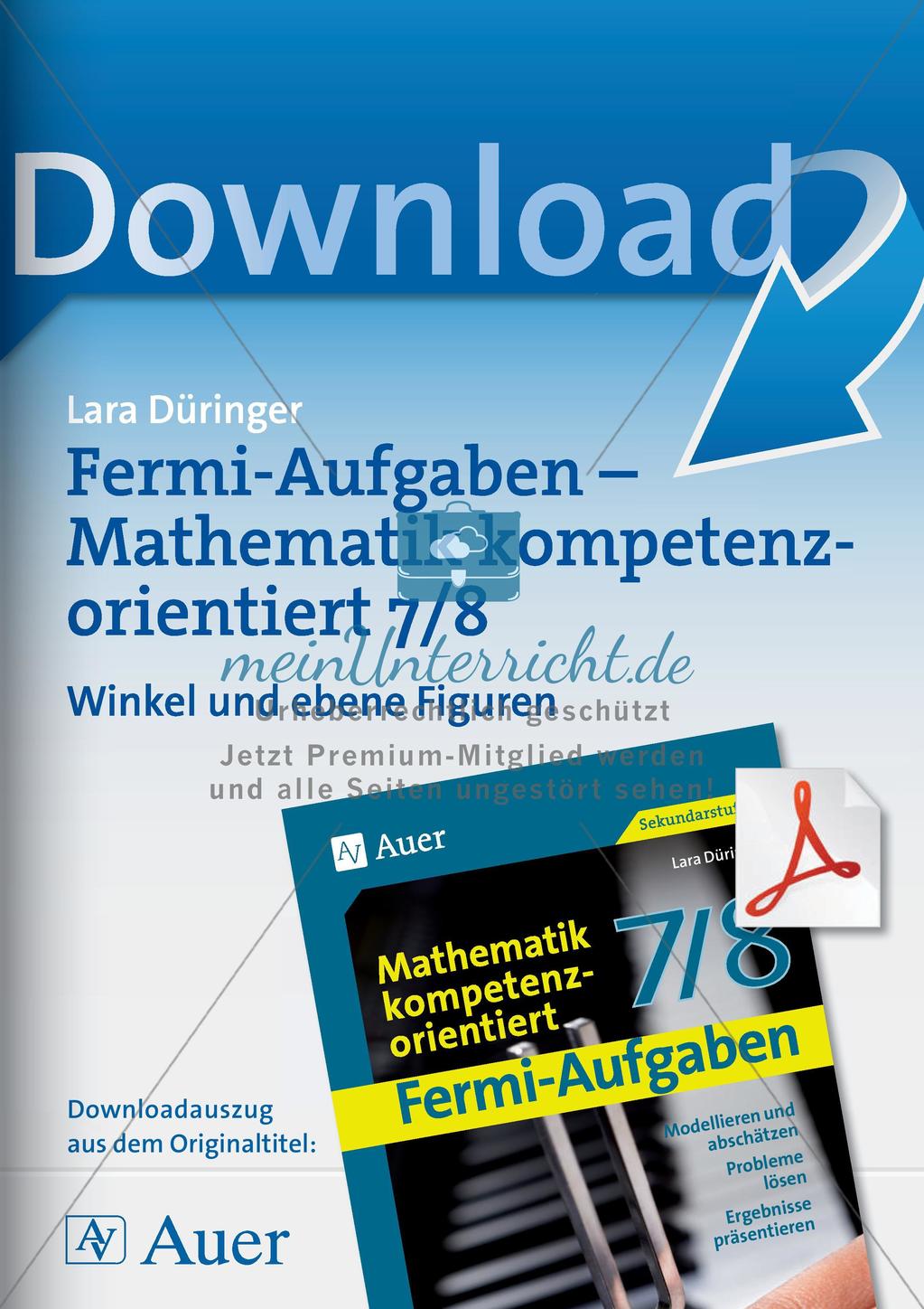Fermi-Aufgaben - Winkel und ebene Figuren Preview 1