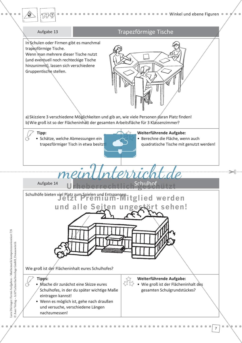 Fermi-Aufgaben - Winkel und ebene Figuren Preview 9