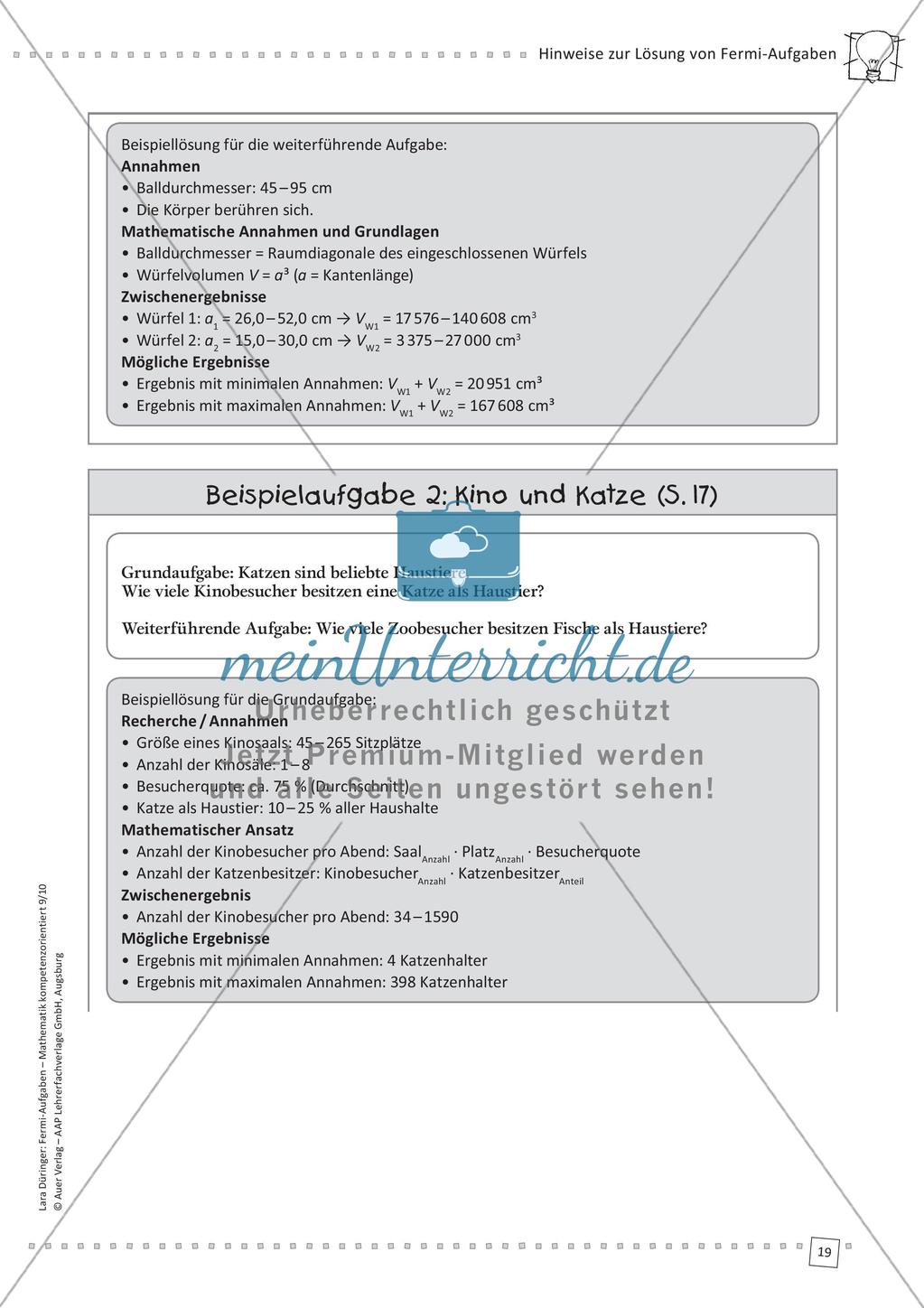 Fermi-Aufgaben - Kreis, Zylinder, Kegel und Kugel Preview 21