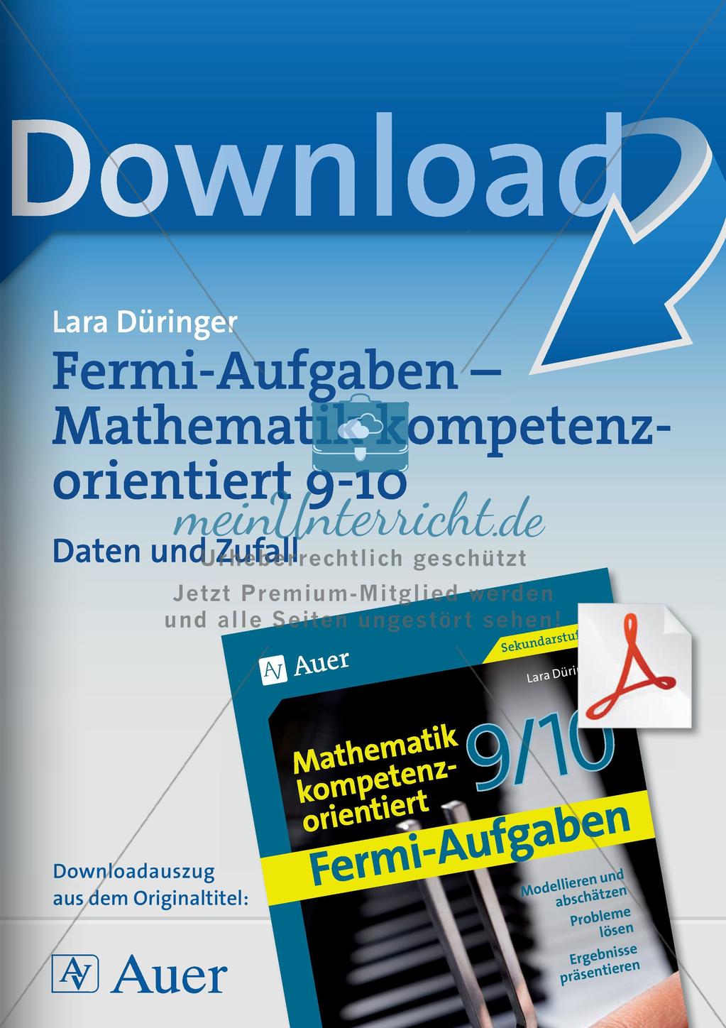 Fermi-Aufgaben - Daten und Zufall Preview 1