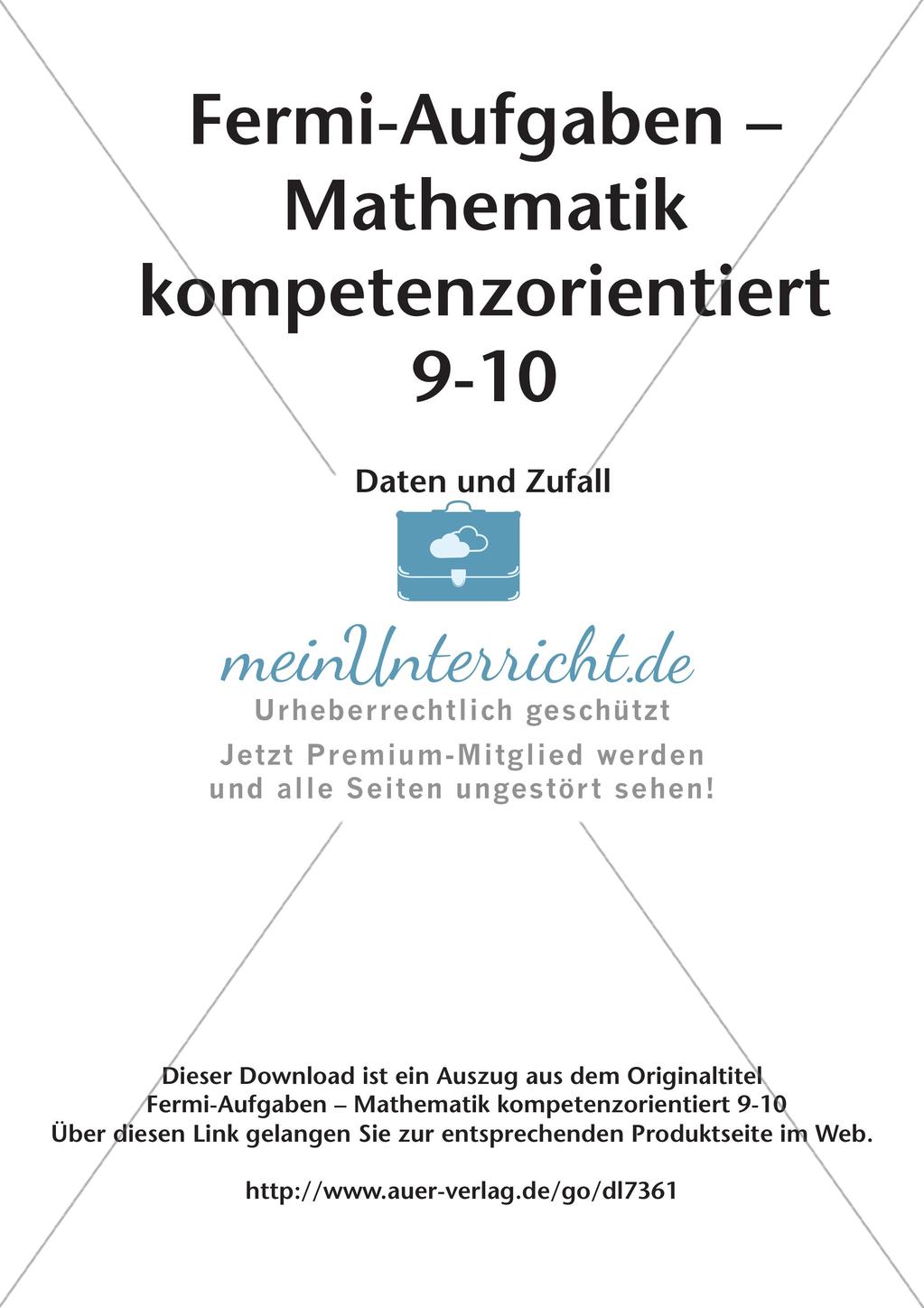 Fermi-Aufgaben - Daten und Zufall Preview 2