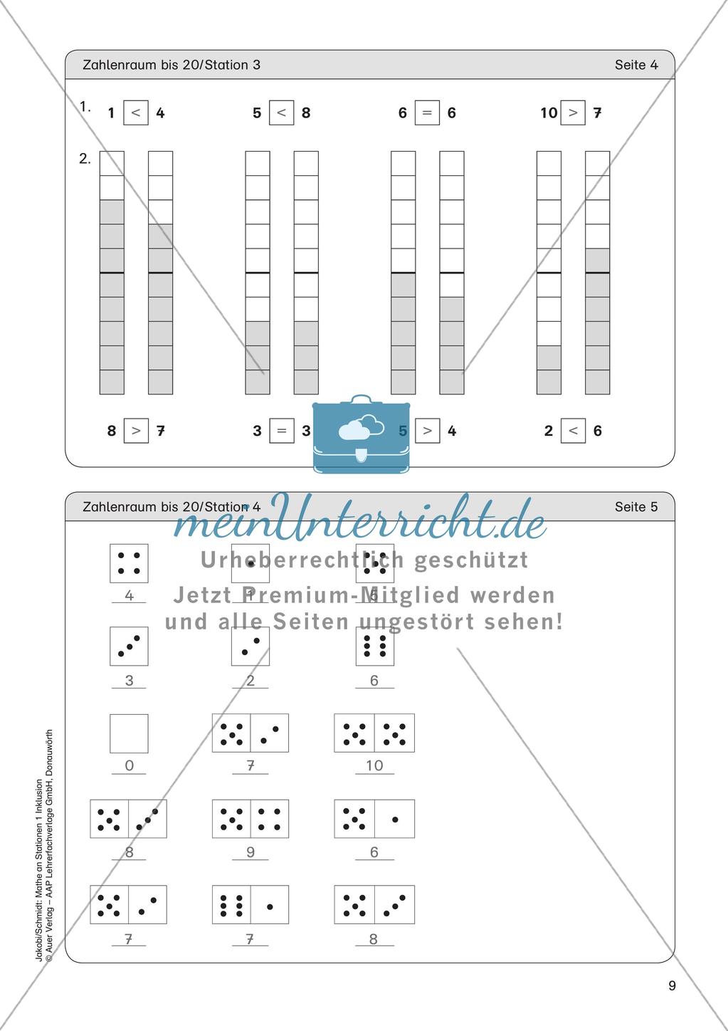Mathe an Stationen - Inklusion: Zahlenraum bis 20 Preview 11