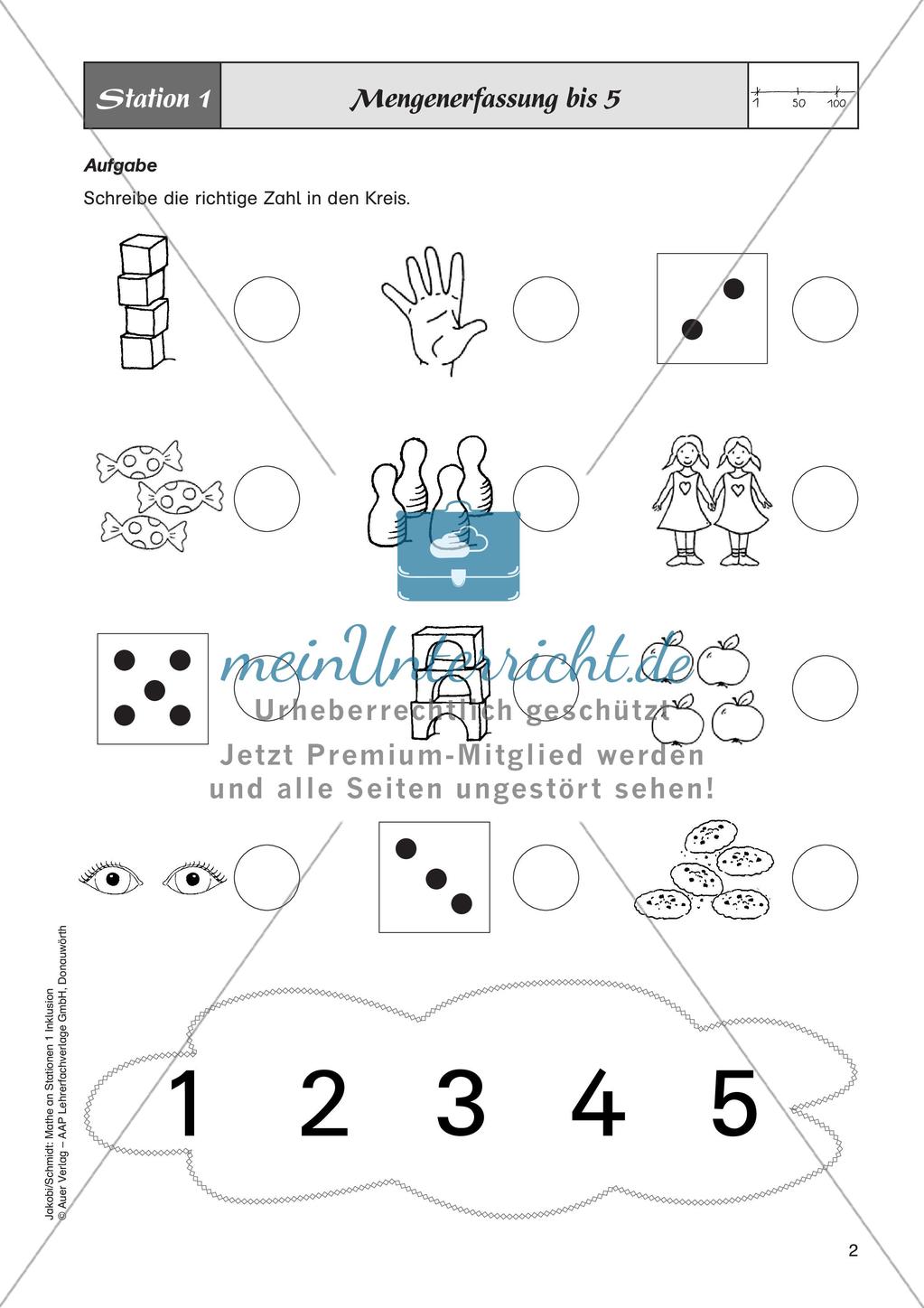 Mathe an Stationen - Inklusion: Zahlenraum bis 20 Preview 4