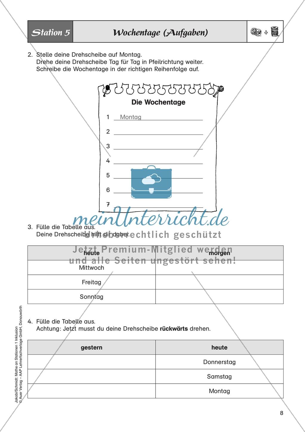 Mathe an Stationen - Inklusion: Größen und Sachrechnen Preview 10