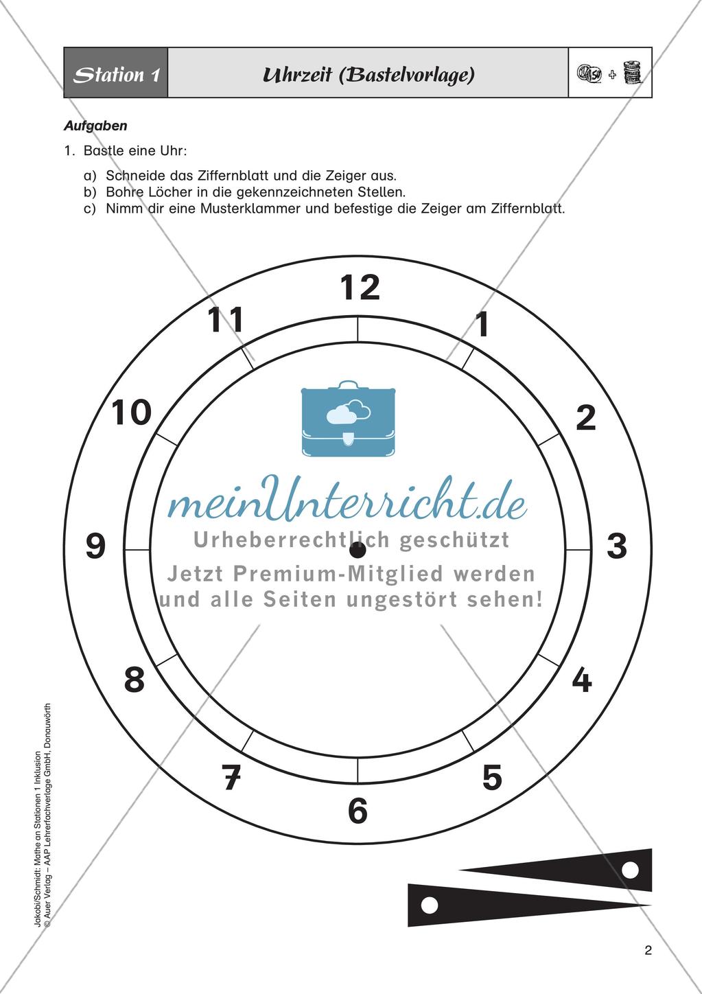 Mathe an Stationen - Inklusion: Größen und Sachrechnen Preview 4