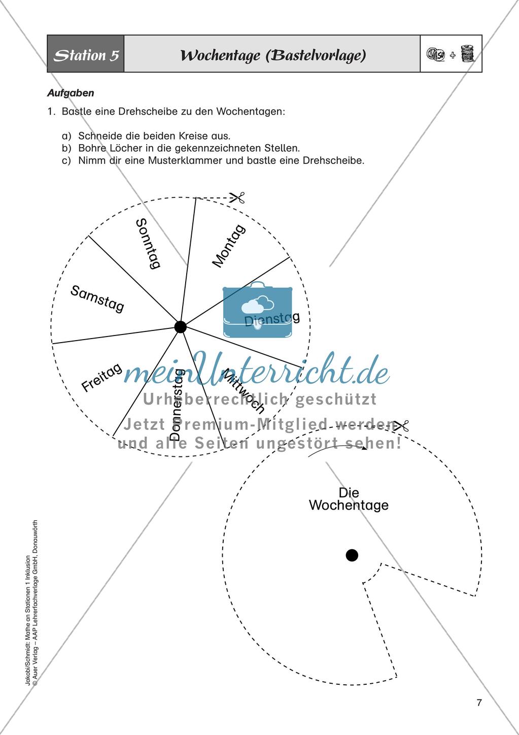 Mathe an Stationen - Inklusion: Größen und Sachrechnen Preview 9