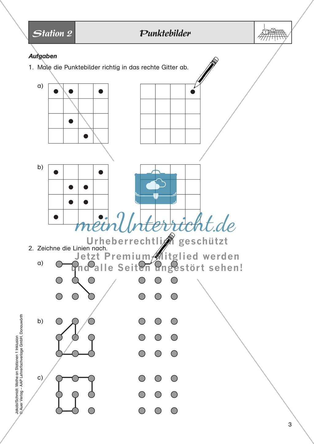 Mathe an Stationen - Inklusion: Orientierung im Raum Preview 5