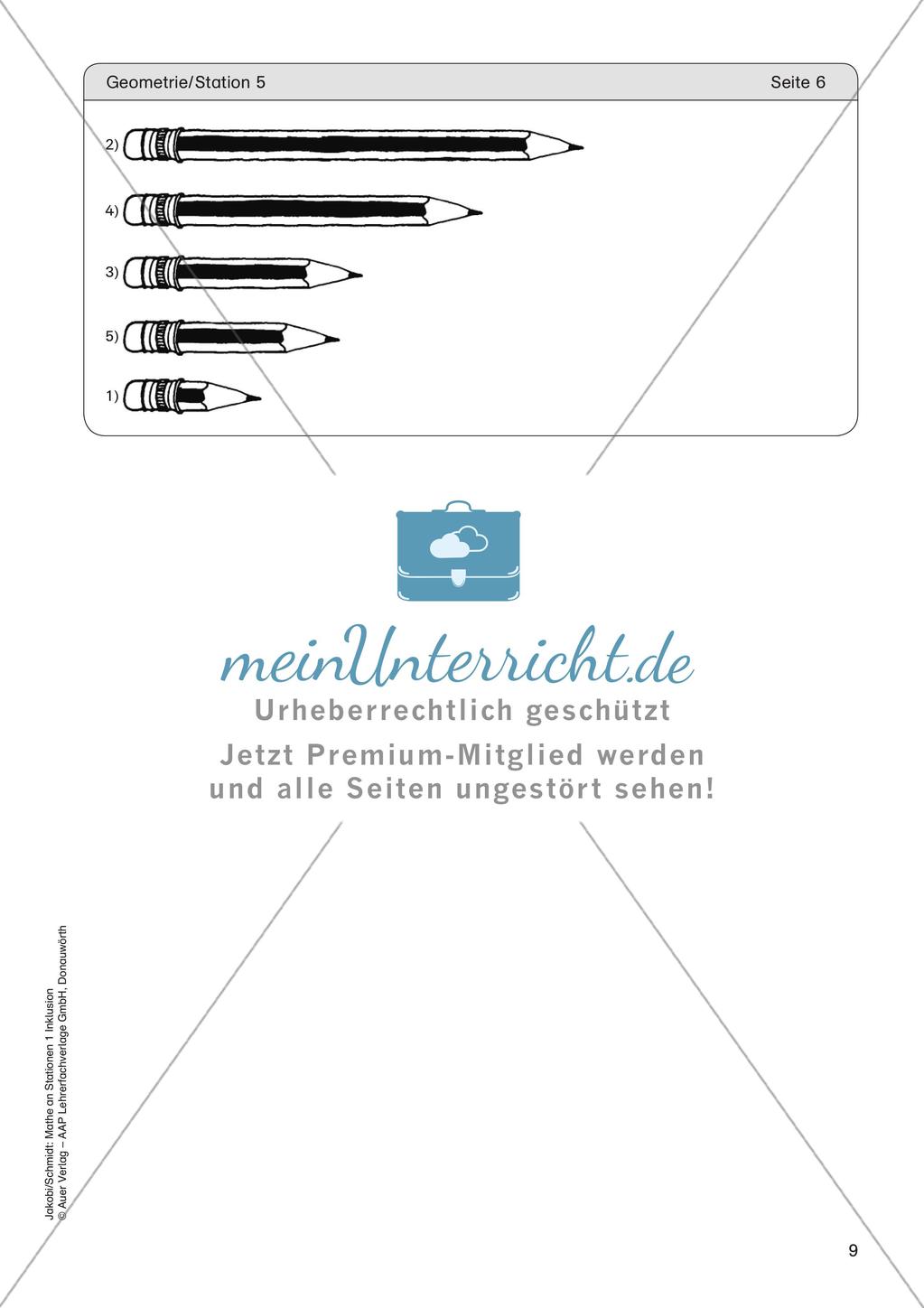 Mathe an Stationen - Inklusion: Geometrie Preview 11