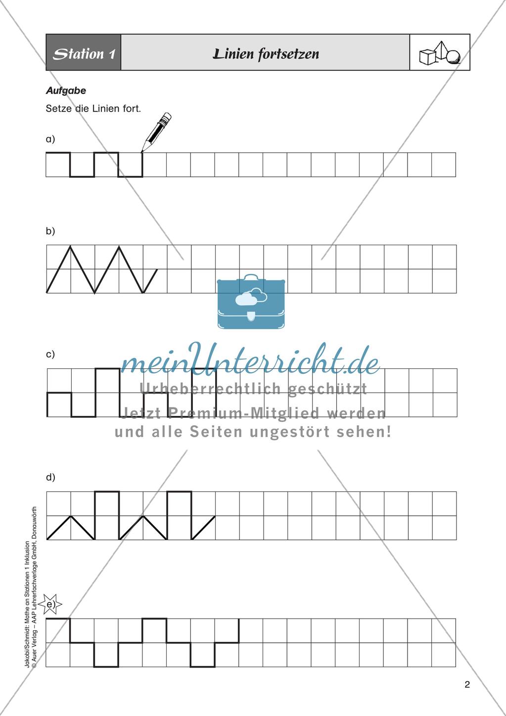 Mathe an Stationen - Inklusion: Geometrie Preview 4