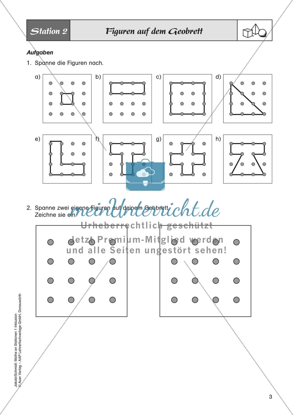 Mathe an Stationen - Inklusion: Geometrie Preview 5