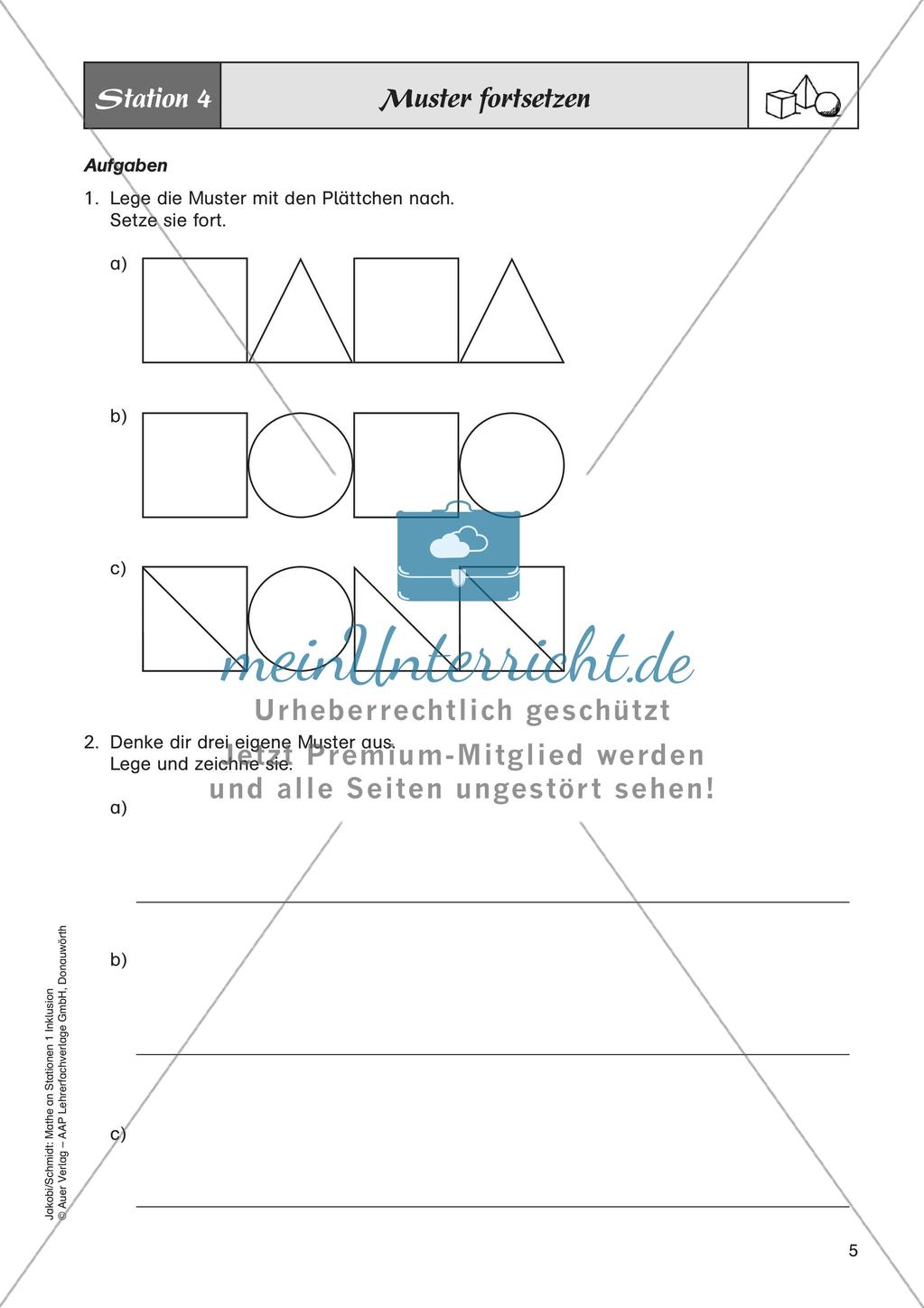Mathe an Stationen - Inklusion: Geometrie Preview 7