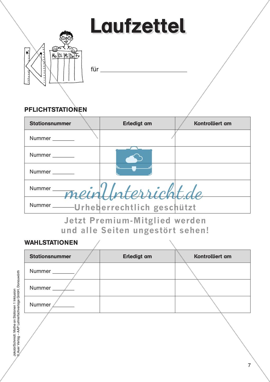 Mathe an Stationen - Inklusion: Geometrie Preview 9