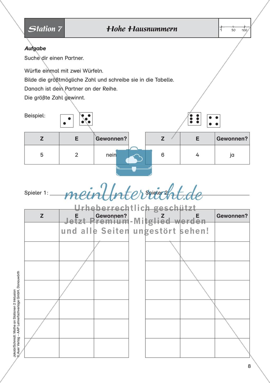 Mathe an Stationen - Inklusion: Zahlenraum bis 100 Preview 10