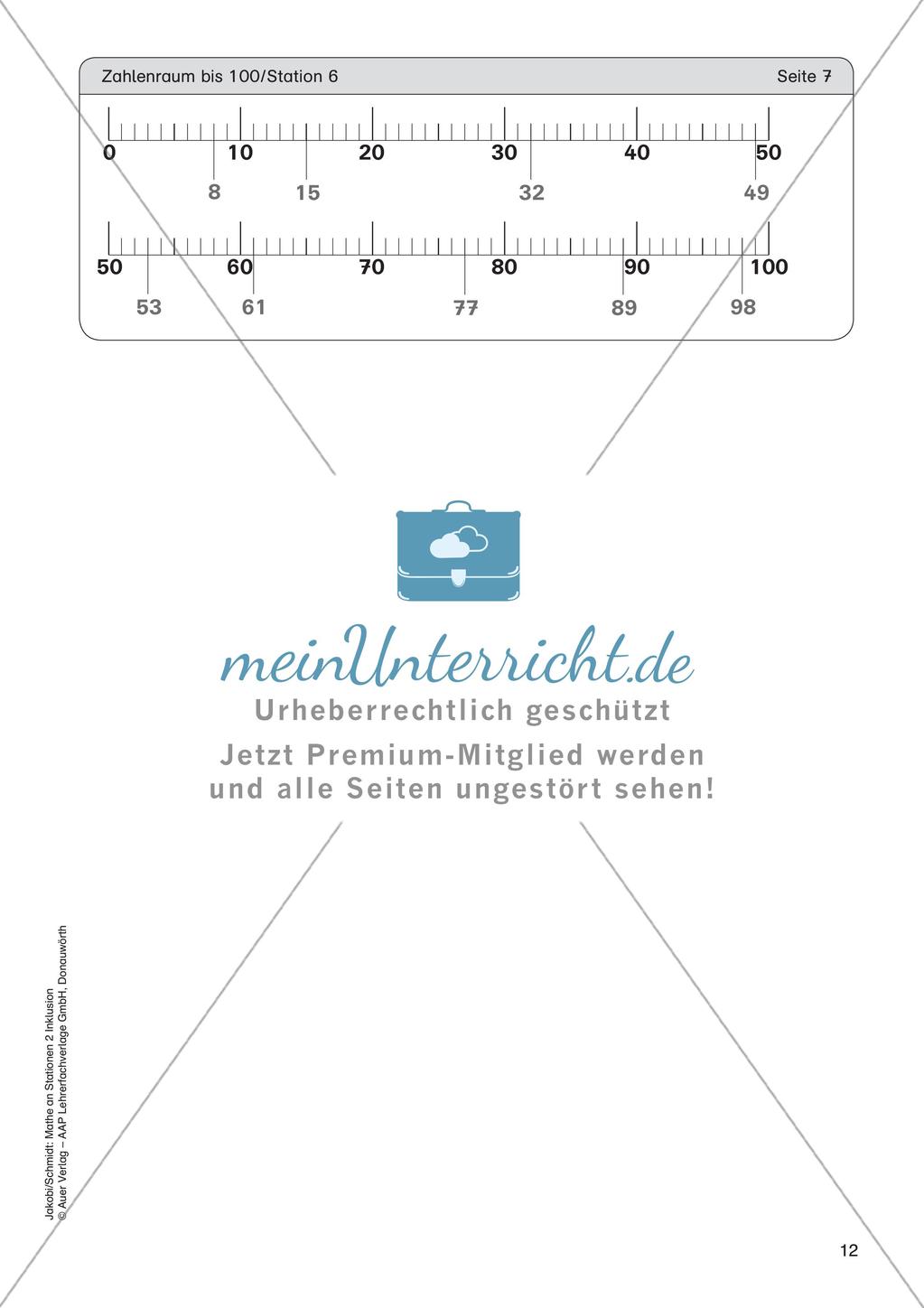 Mathe an Stationen - Inklusion: Zahlenraum bis 100 Preview 14