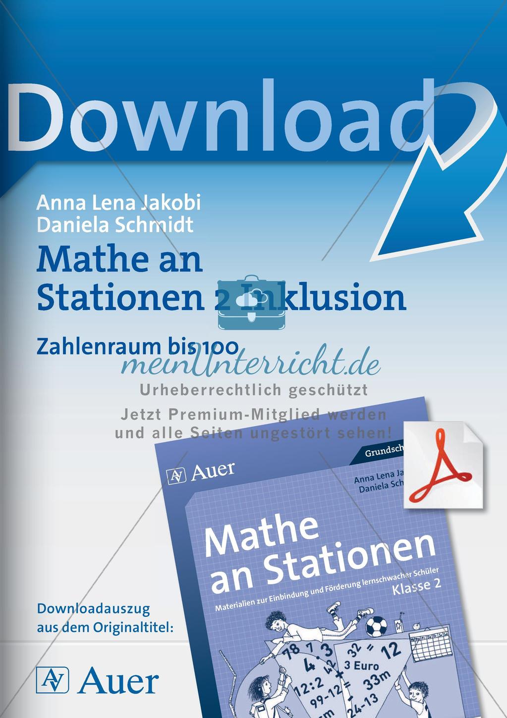 Mathe an Stationen - Inklusion: Zahlenraum bis 100 Preview 1