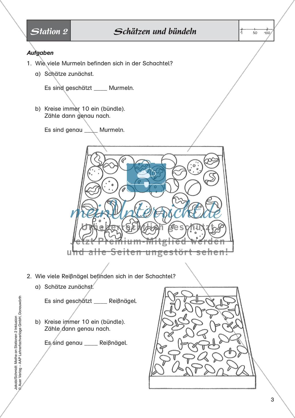 Mathe an Stationen - Inklusion: Zahlenraum bis 100 Preview 5