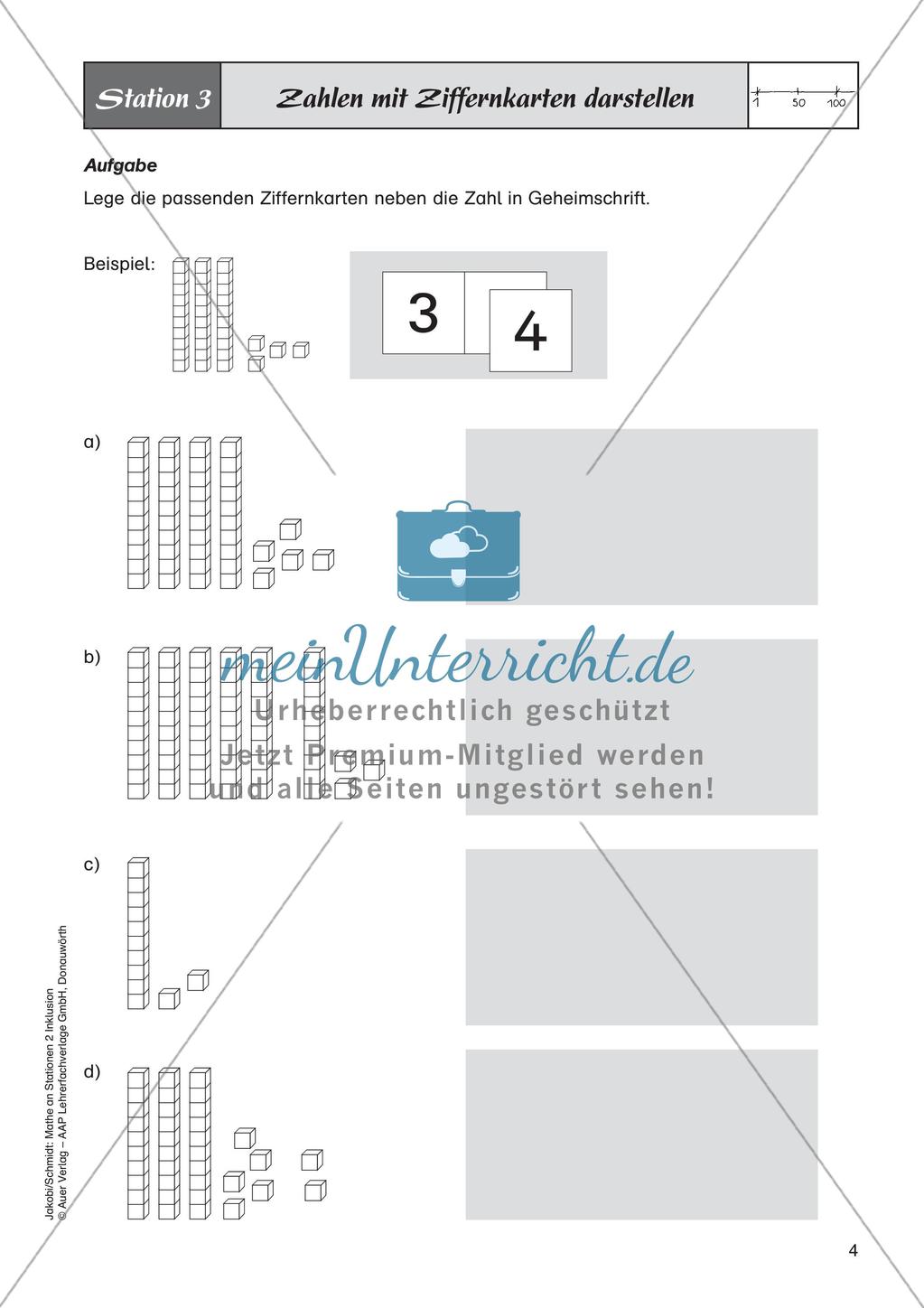 Mathe an Stationen - Inklusion: Zahlenraum bis 100 Preview 6
