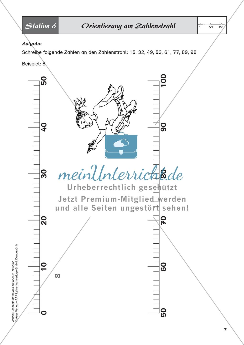 Mathe an Stationen - Inklusion: Zahlenraum bis 100 Preview 9